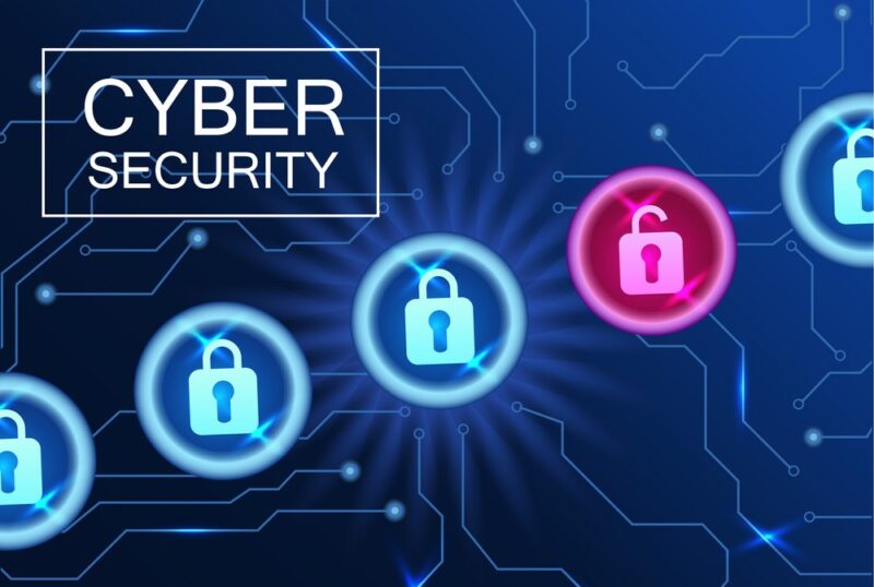 Cyber security banner. Anti-virus network, hacking attempt by a hacker. information privacy idea or cyber data security. vector illustration.